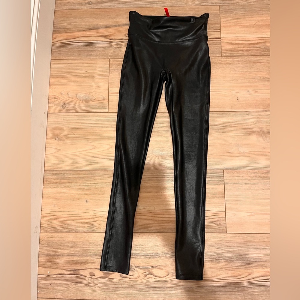 SPANX Shiny Black Leggings